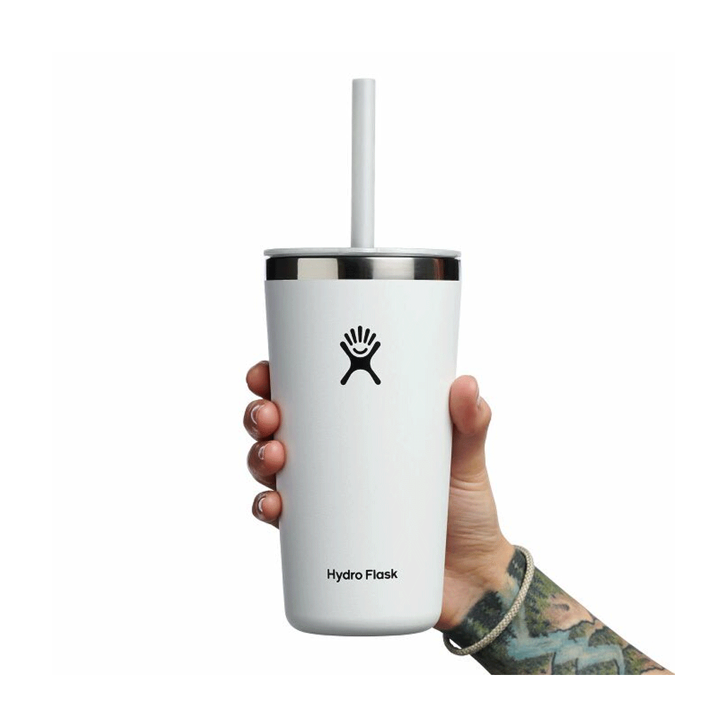 HYDRO FLASK - 20 OZ ALL AROUND TUMBLER STRAW LID-WHITE