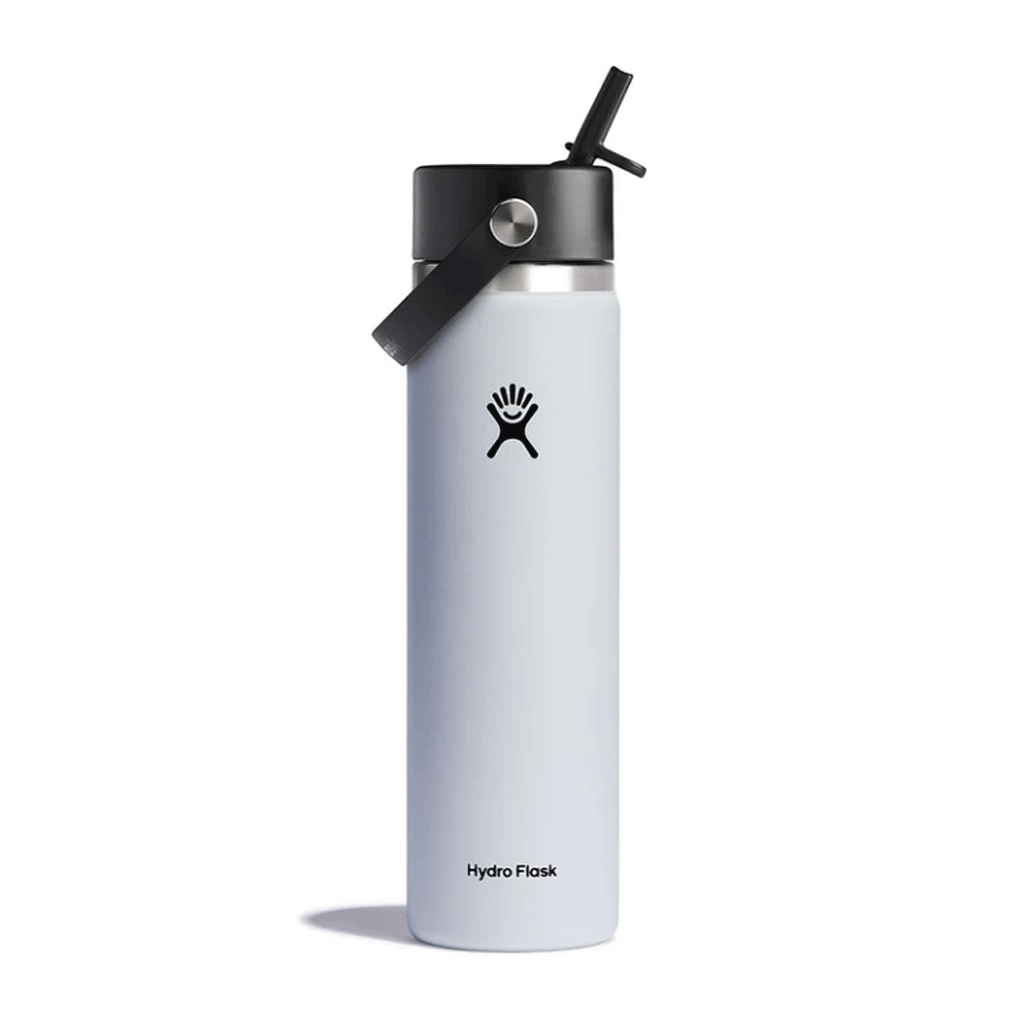 HYDRO FLASK - 24 OZ WIDE FLEX STRAW CAP-WHITE