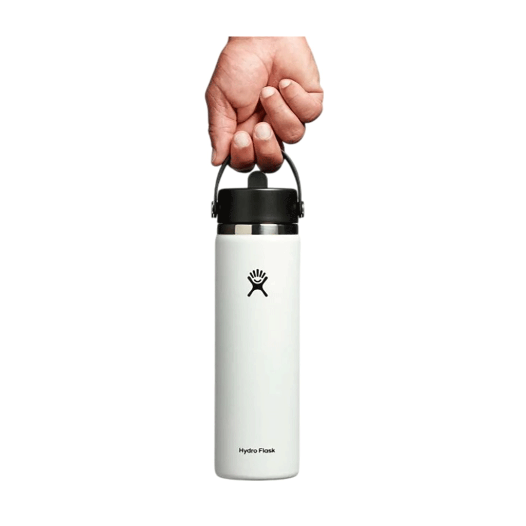HYDRO FLASK - 24 OZ WIDE FLEX STRAW CAP-WHITE