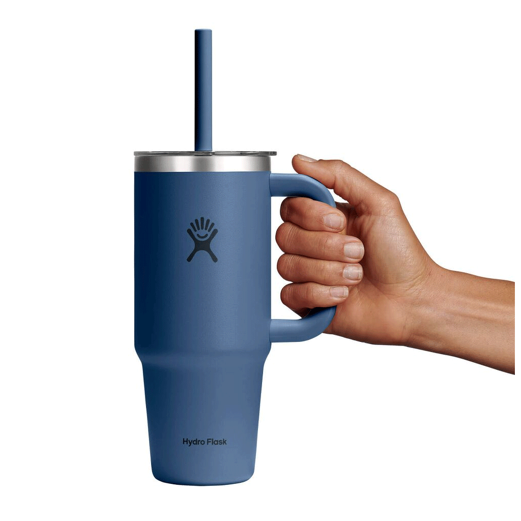 HYDRO FLASK - 24 OZ TRAVEL TUMBLER CLEAR LID-HORBOR BLUE