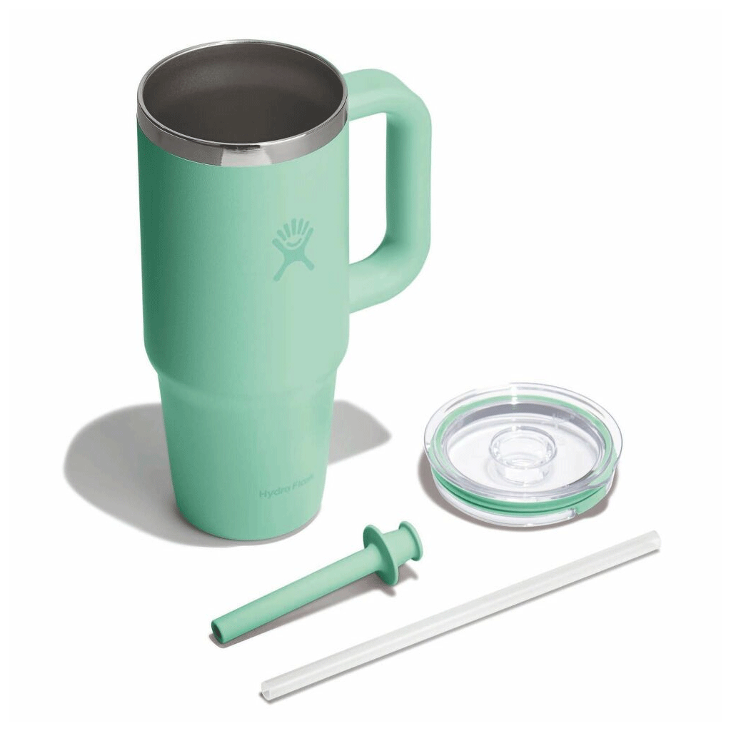 HYDRO FLASK - 24 OZ TRAVEL TUMBLER CLEAR LID-CAPRI BLUE