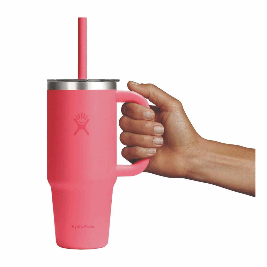 HYDRO FLASK - 24 OZ TRAVEL TUMBLER CLEAR LID-CAPRI BLUE