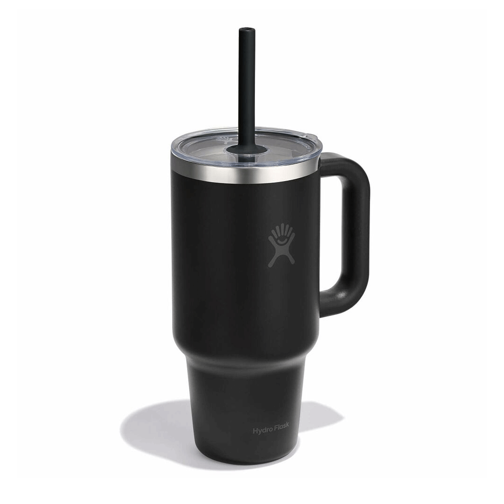 HYDRO FLASK - 32 OZ TRAVEL TUMBLER CLEAR LID-BLACK