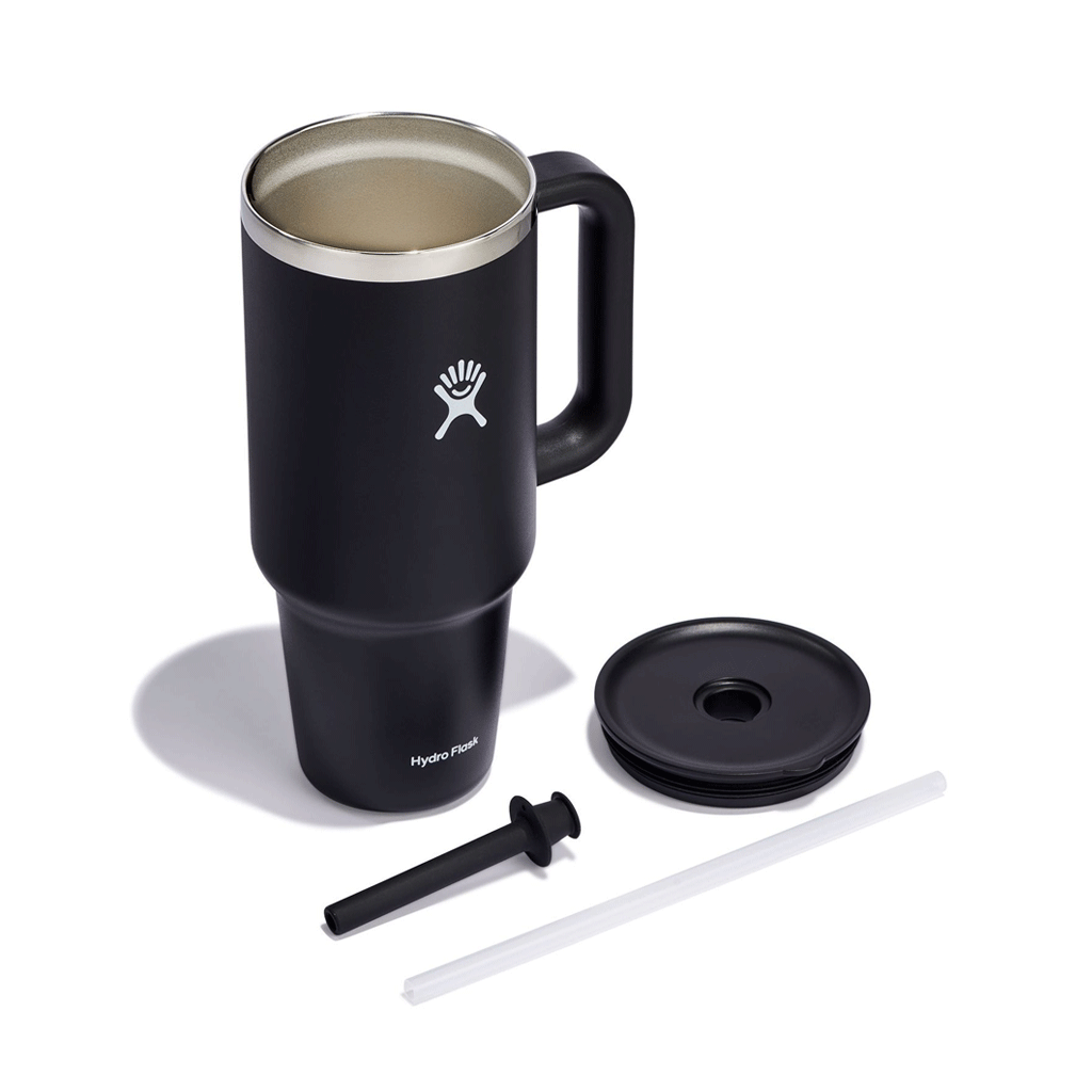 HYDRO FLASK - 40 OZ ALL AROUND TRAVEL TUMBLER-BLACK