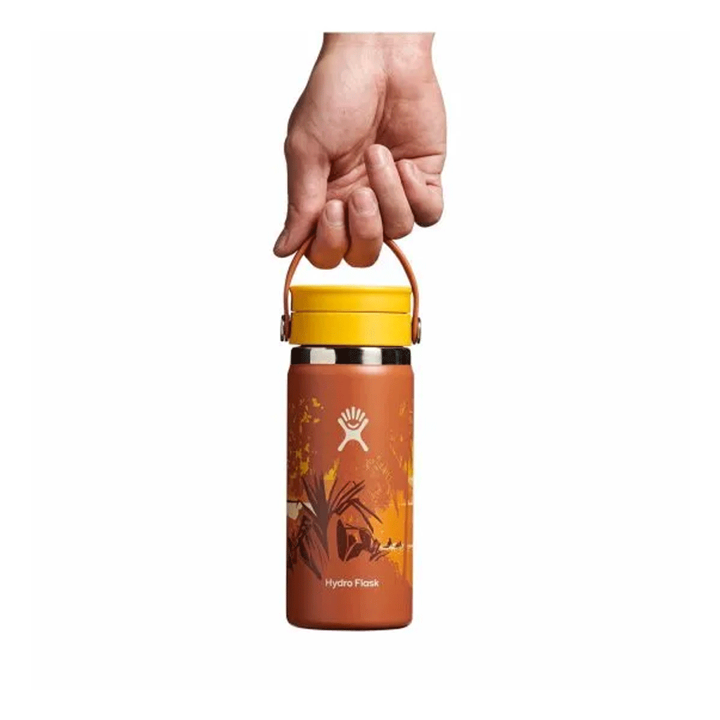 HYDRO FLASK - KAILAH 16 OZ WIDE FLEX SIP LID-PECAN