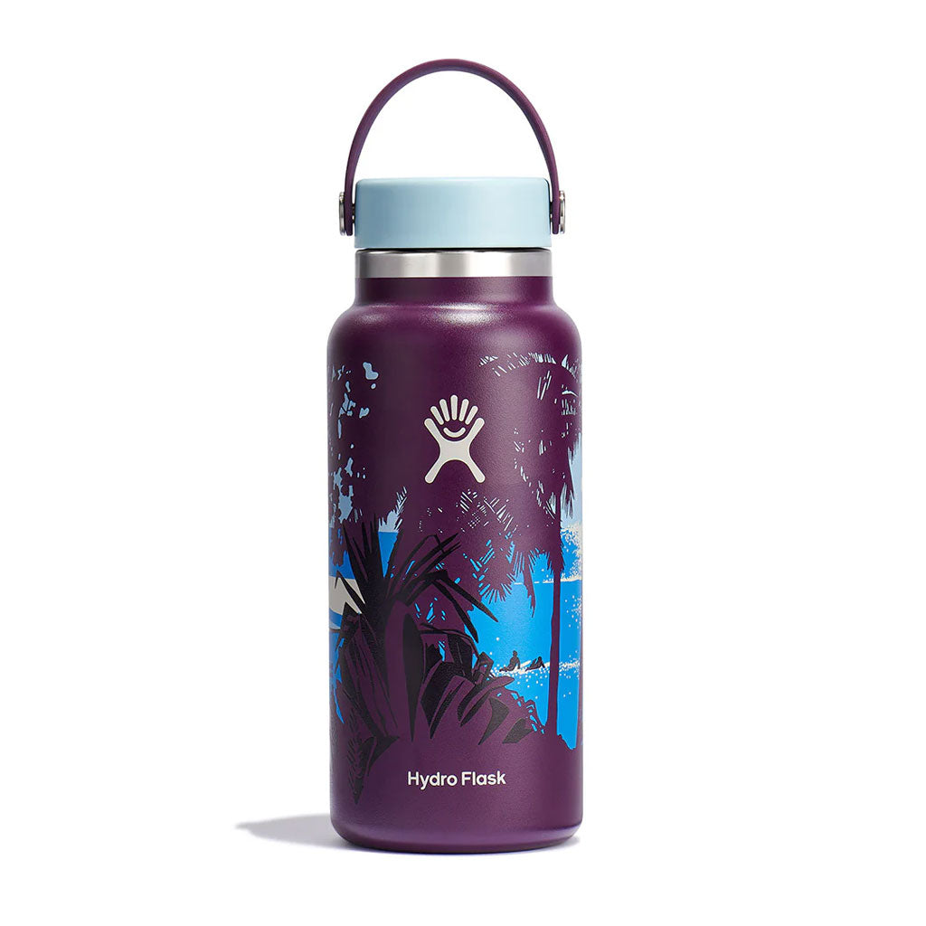 HYDRO FLASK - KAILAH 32 OZ WIDE FLEX CAP-EGGPLANT